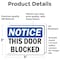 Signmission This Door Blocked, 5 in W x Rectangle, Vinyl Decal OS-2PACK-NS-D-35-L-18597 - alternate 2